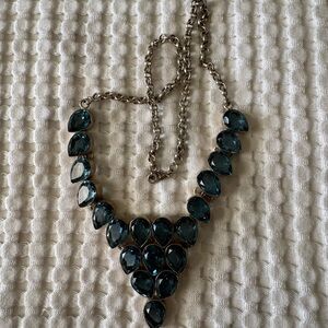 Elegant Blue Teardrop Necklace